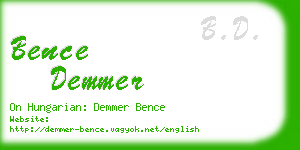 bence demmer business card